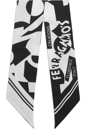 Salvatore Ferragamo Sjaal met logoprint