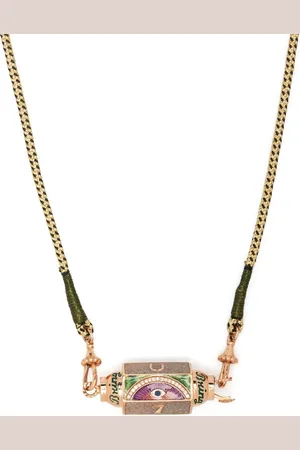 Marie Lichtenberg 18kt roségouden Lucky halsketting met saffier