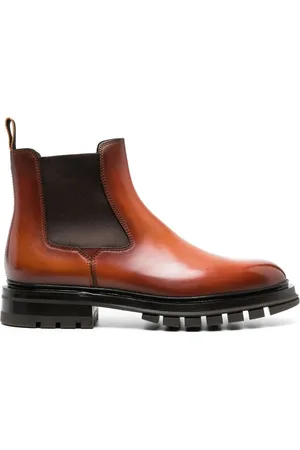 santoni Leren chelsea laarzen