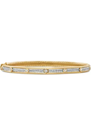 David Yurman 18kt geelgouden armband met diamant
