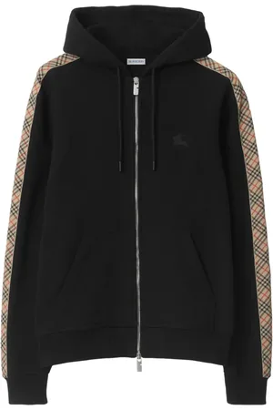 Burberry Katoenen hoodie met geruite afwerking