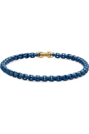David Yurman 14kt geelgouden DY Bel Aire Colour Box schakelarmband (4mm)