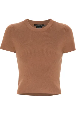 ALICE+OLIVIA Gebreide top met korte mouwen