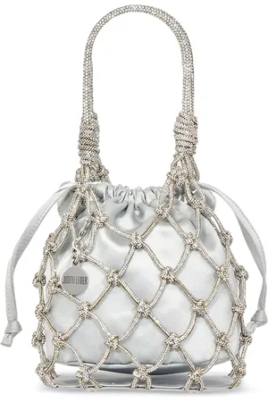 Judith Leiber Satijnen shopper versierd met stras