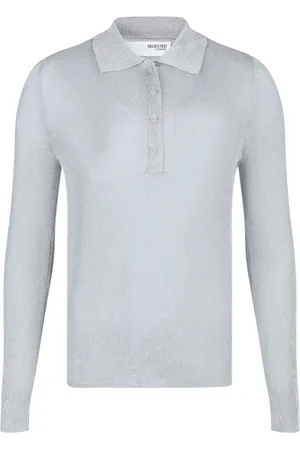 SELECTED Metallic polo top