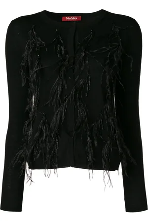 Max Mara Vest verfraaid met veren