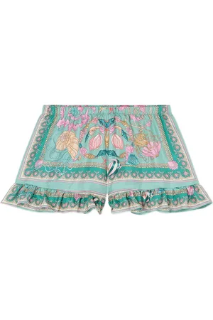 VERSACE Underwater Barocco shorts met ruches