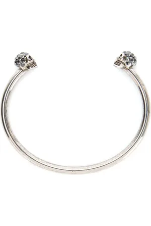 Alexander McQueen Armband met tweeling doodskop en juwelen
