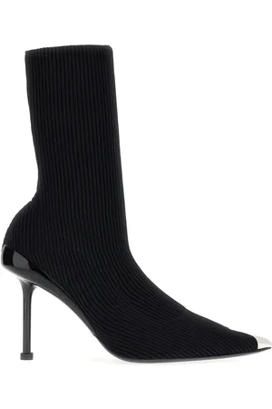 Alexander McQueen Slash 90 mm ribgebreide laarzen