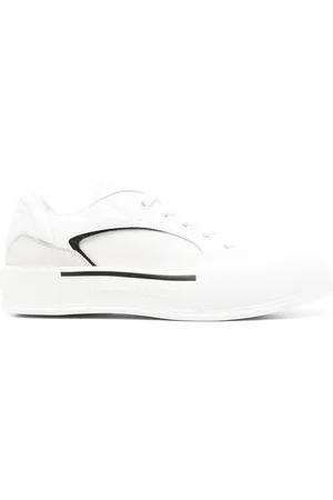 Alexander McQueen Skate Deck plimsoll leren sneakers