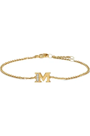 David Yurman 18kt geelgouden Petite Pavé Initial armband met diamanten