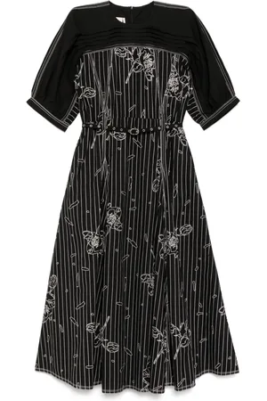 LOVEBIRDS Jurk met raglan mouwen en print