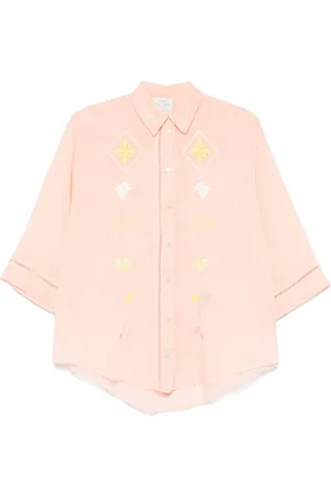FORTE FORTE Blouse met geborduurde bloemen