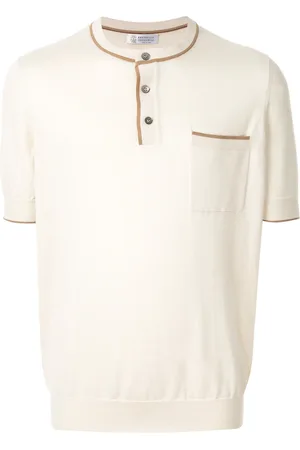 Brunello Cucinelli Henley gebreid T