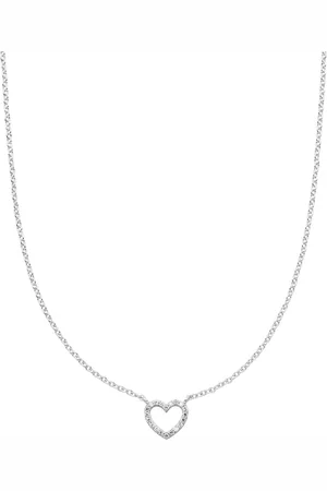 VEYNOU 14kt witgouden Heart halsketting met diamant