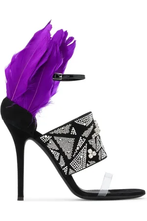 Giuseppe Zanotti Talia sandalen met veren detail