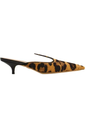 Salvatore Ferragamo 40 mm muiltjes met luipaardprint