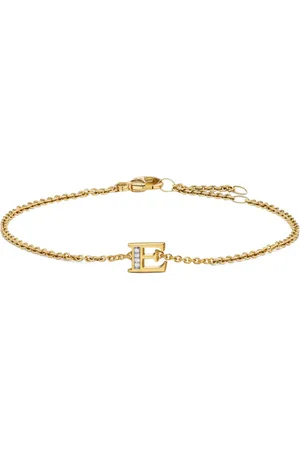 David Yurman 18kt geelgouden Petite Pavé Initial armband met diamanten