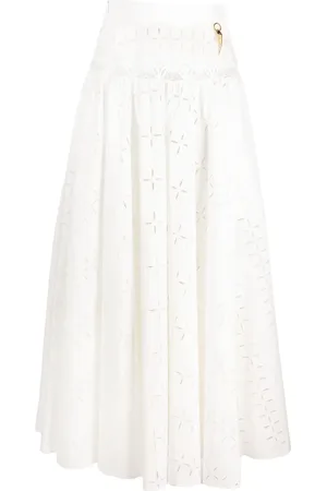 Roberto Cavalli Broderie anglaise midi