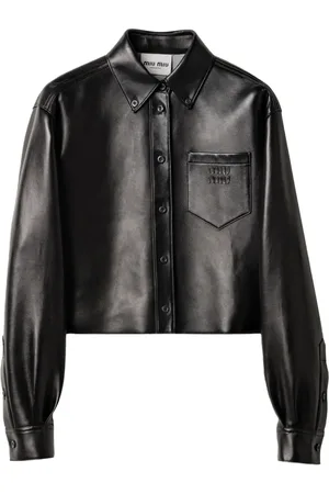 Miu Miu Leren shirtjack