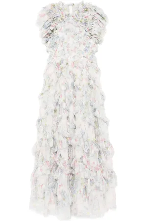 Needle & Thread Hydrangea Genevieve avondjurk met ruches