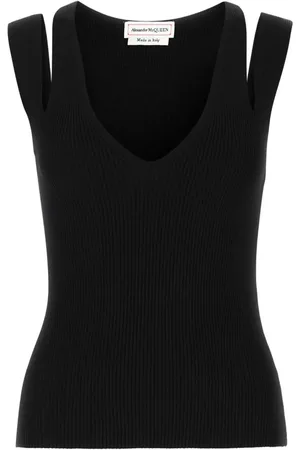 Alexander McQueen Ribgebreide tanktop