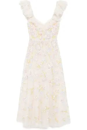 Needle & Thread Jurk met pailletten en ruches