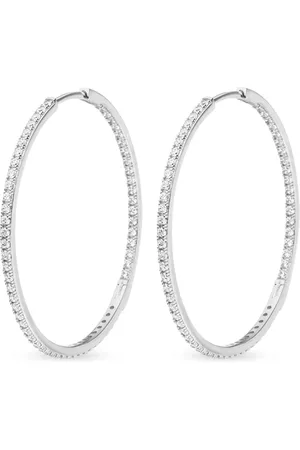 VEYNOU 14kt witgouden Cleo Big oorringen met diamant