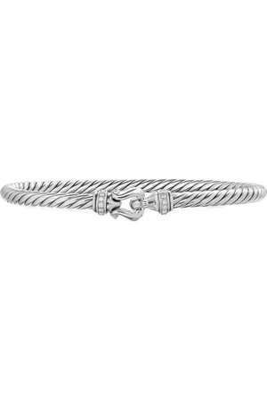 David Yurman Cable Flex sterling zilveren armband met diamanten
