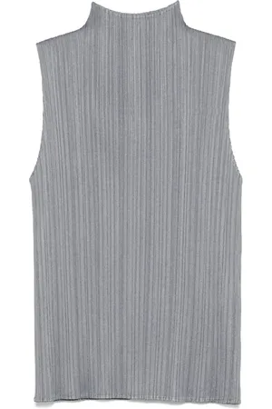 PLEATS PLEASE ISSEY MIYAKE Mouwloze top met col