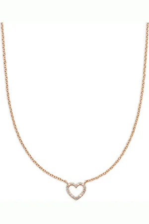 VEYNOU 14kt roségouden Heart ketting met diamant
