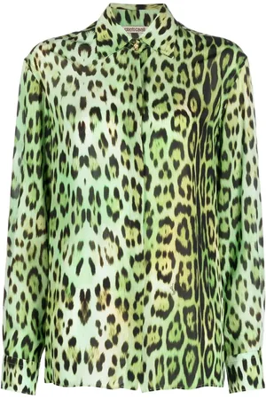 Roberto Cavalli Blouse met luipaardprint
