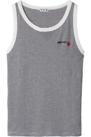 Miu Miu X Petit Bateau geribbelde top