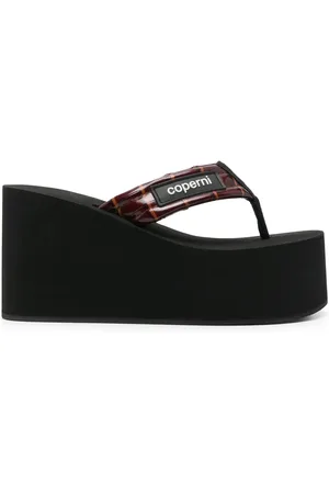 COPERNI 90 mm teenslippers met sleehak en logo