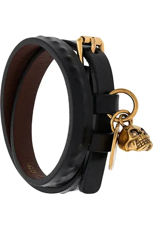 Alexander McQueen Dubbele wikkelarmband met schedels