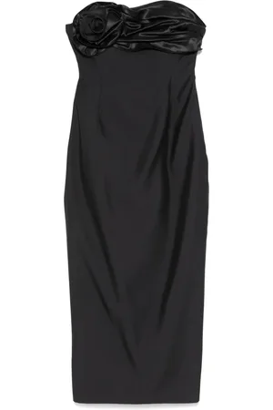 MAGDA BUTRYM Strapless ruched midi dress