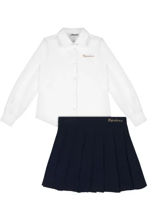 Moschino Plooirok met geborduurd logo
