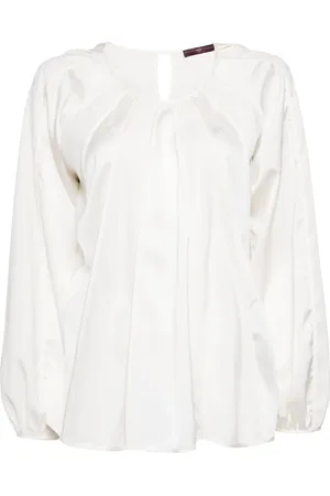 High Omgekeerde naad blouse met lange mouwen