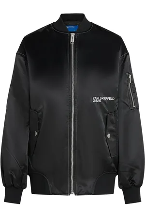 Karl Lagerfeld Bomberjack met satijnen afwerking