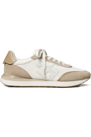 Tory Burch Destiny sneakers met suède vlak