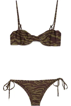 The Attico Bikini met zebraprint