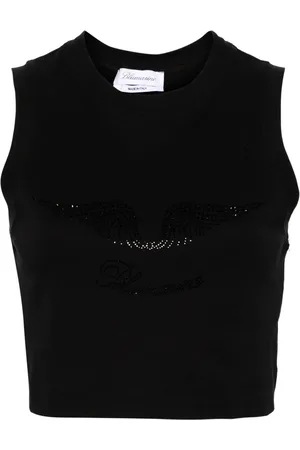 BLUMARINE Top versierd met stras