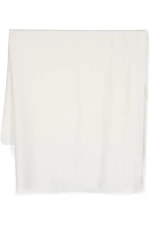 Max Mara Sjaal met franje en logo jacquard