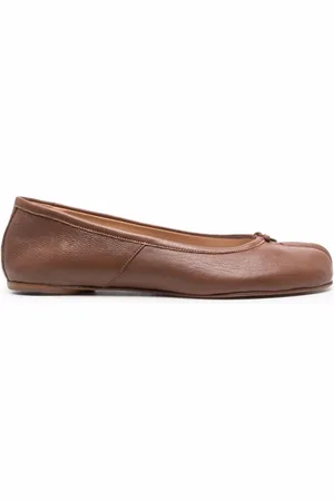 Maison Margiela Tabi leren ballerina