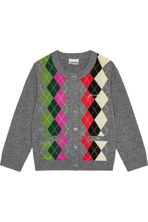 Ganni Vest met argyle patroon