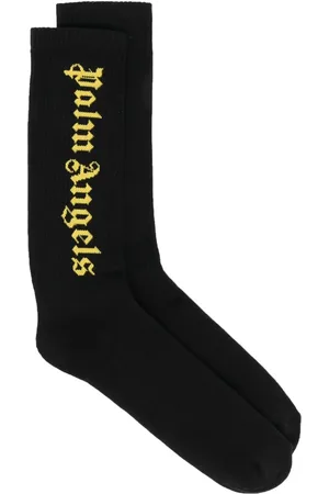 Palm Angels Enkelsokken met intarsia logo