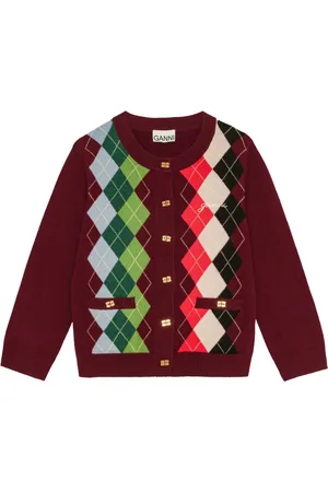 Ganni Vest met argyle patroon
