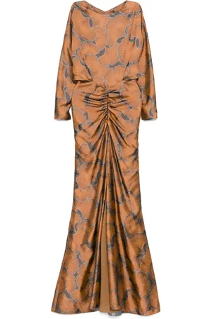 Amsale Jurk met jacquard en dolman mouwen