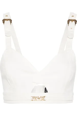 VERSACE Bralette met logo plakkaat