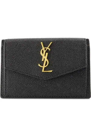 Saint Laurent Leren portemonnee met logoplakkaat